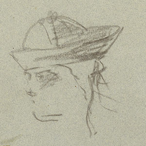 Head with Sailor Hat